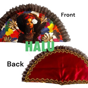 Abanico Oya Decorado/ Oya Handwaaier/ Santeria