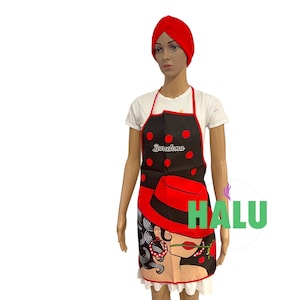 Set Delantal y Turbante Gitana/Set Schürze und Hut Zigeuner Hut/Espiritismo Santeria