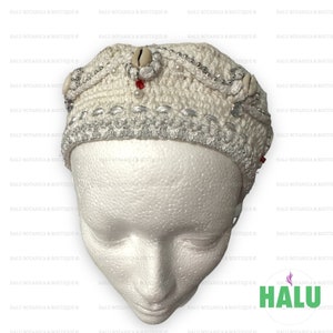 Sombrero de punto Obatala Ayaguna / Gorro Obatala Tejido / Santeria Osha