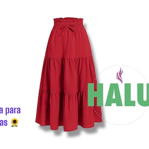 Saya Santeria para Nińas/ Red Skirt for Girls/ Beautiful Skirt for Santeria IFA