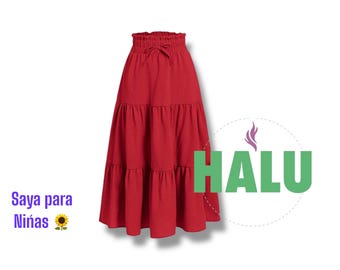 Saya Santeria para Nińas/ Red Skirt for Girls/ Beautiful Skirt for Santeria IFA