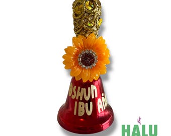 Campana Oshun Ibu Aña/ Bell för Oshun/ Santeria IFA