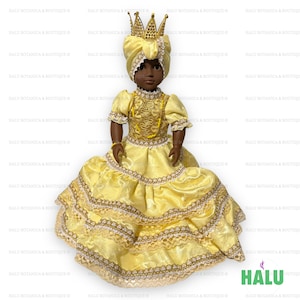 Poupée religieuse Muñeca Religiosa Oshun con Corona/Oshun avec couronne/Santeria