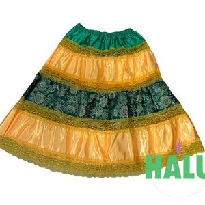 Falda de Orula/ Saya Amarilla con Verde/ Santería/ IFA Yoruba