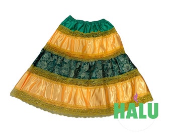 Falda de Orula/ Saya Amarilla con Verde/ Santería/ IFA Yoruba