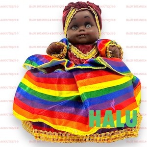 9 Colors Skirt Doll/ Muñeca de Saya 9 Colores/ Oya Santeria Yoruba