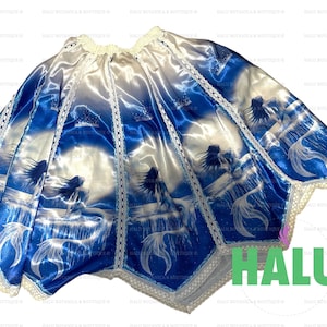 Saya estampada Yemaya/ Stamped Yemaya Skirt/ Beautiful Skirt for Santeria/ Yemaya