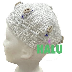 Sombrero de punto Obatala Obamoro / Gorro Obatala Tejido / Santeria Osha