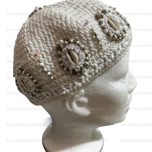 Sombrero de punto Obatalá/ Gorro Obatala Tejido / Santeria Osha