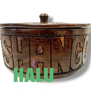 Batea Grande Shango Tallada / Herramientas Shango/ Orisha