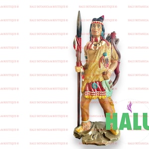 12” Indian Statue Lance/ Indio Aguila con Lanza Estatua