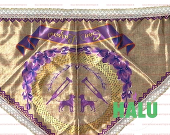 Quilla De San Lazaro en Satin/ Saint Lazarus Satin Bandana/ Santeria