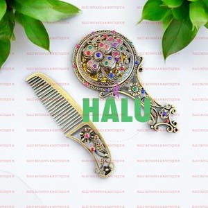 Vintage  Mirror Comb Set for Oshun/ Espejo y Peine para Ochun/ Oshun Tools Santeria
