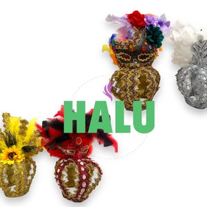 Large Crown with feathers/ Corona para Santos Grande con Plumas/ Santeria
