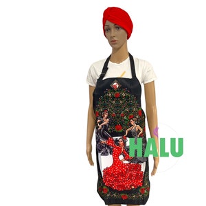 Set Delantal y Turbante Gitanas/Set Schürze und Hut Zigeuner/Espiritismo Santeria