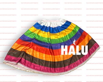7 or 9 Colors Skirt/ Saya 7 o Colores Satin/ Santeria/ Yoruba