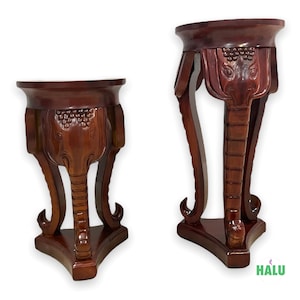 Pedestal de madera IFA Orula/ Wood IFA Orula Santeria Pedestal