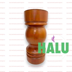 Pilon de Madera Tallado Liso/ IFA Santeria