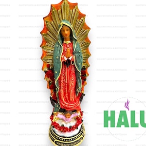 13&quot; Virgen de Guadalupe / Our Lady of Guadalupe Incense Statue / Santo