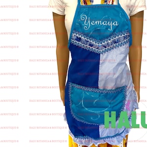 Set Delantal y Turbante Yemaya/Set Apron and Hat Yemaya/Santeria