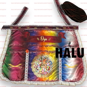 Delantal Oya en Satin / Schortset Shango Oya/ Santeria/ IFA