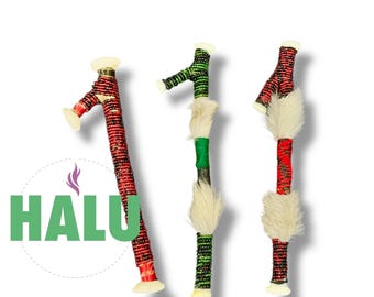 Garabato Elegua Decorado en Cuentas o Cuero/ Kleine Eshu Cane/ Santeria IFA