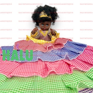 Muñeca Religiosa Ginga/ Oya 7 Colors Religious Doll/ Santeria
