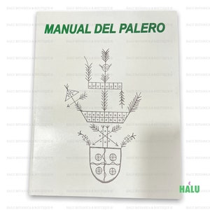 May include: A white book with the title "MANUAL DEL PALERO" in black text. The book features a black and white illustration of a stylized tree with a shield at the bottom.