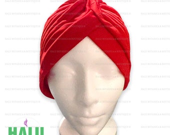 Turbante Quilla Roja/ Red Turban/ Gorro Iyawo Mujer/ Santeria
