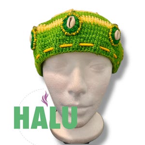 Cappello Orula lavorato a maglia/ Gorro Orunmila Tejido/Santeria Osha