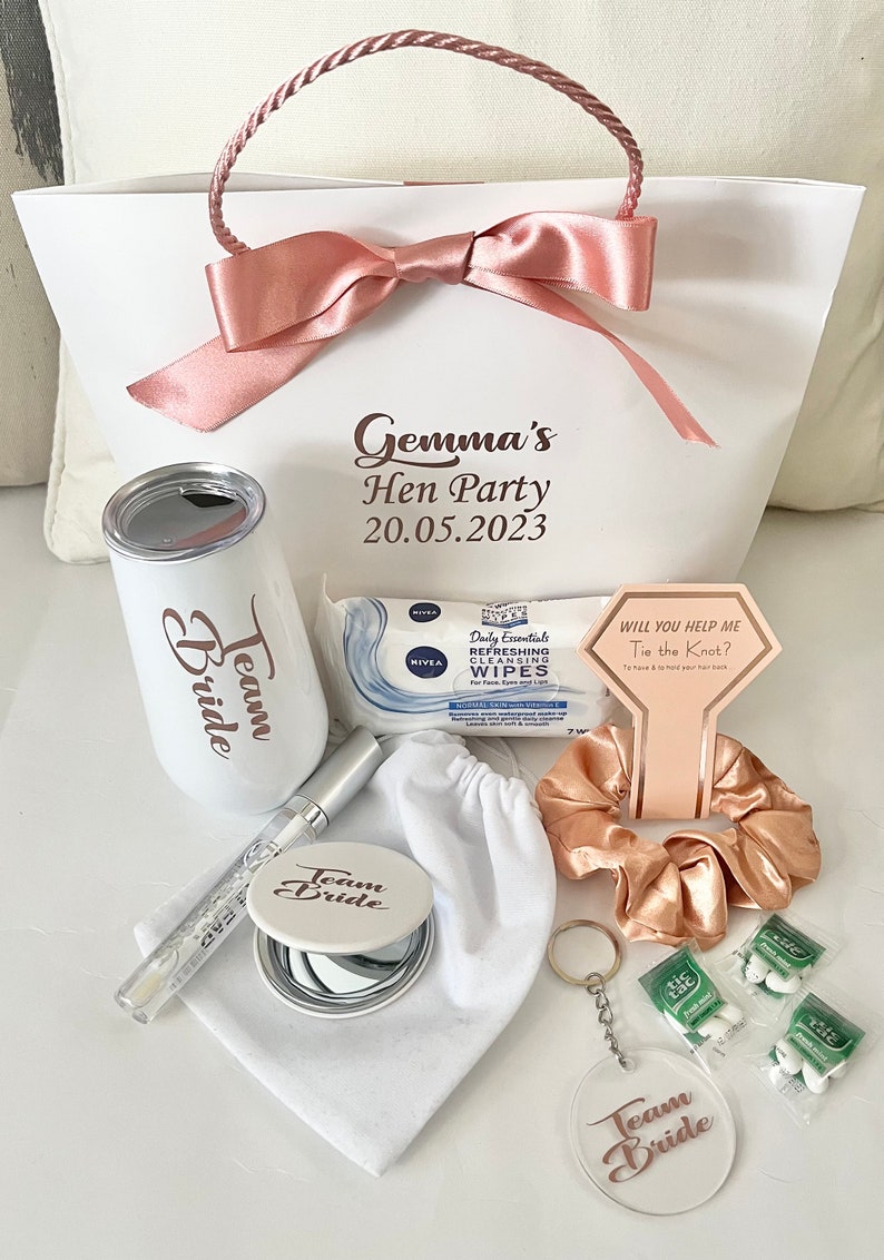 Personalised Hen Party/bridesmaids Filled Gift Bags Incl. Etsy UK