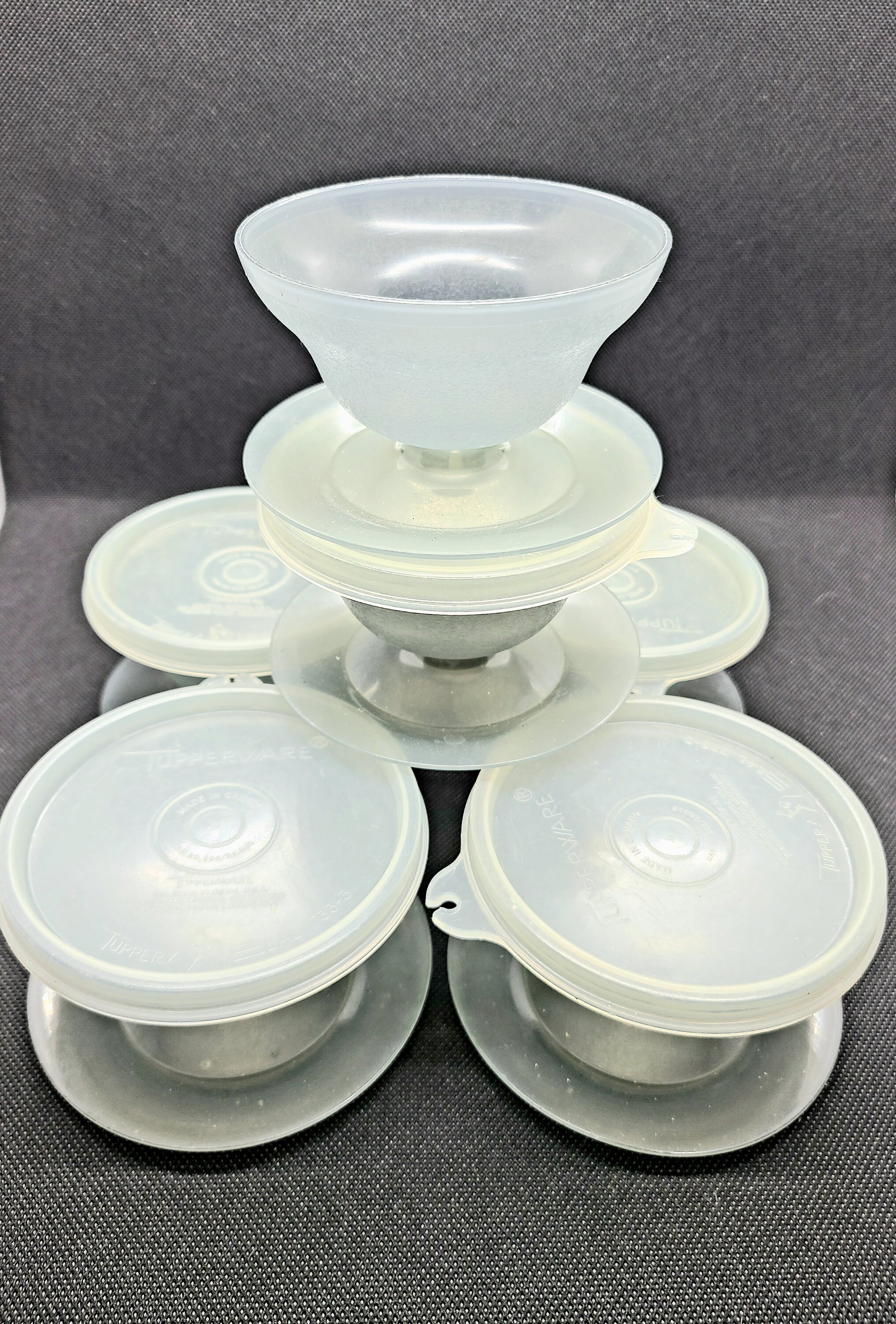 Vintage Tupperware 754 Dessert Cups With Lids Set of 6 - Etsy