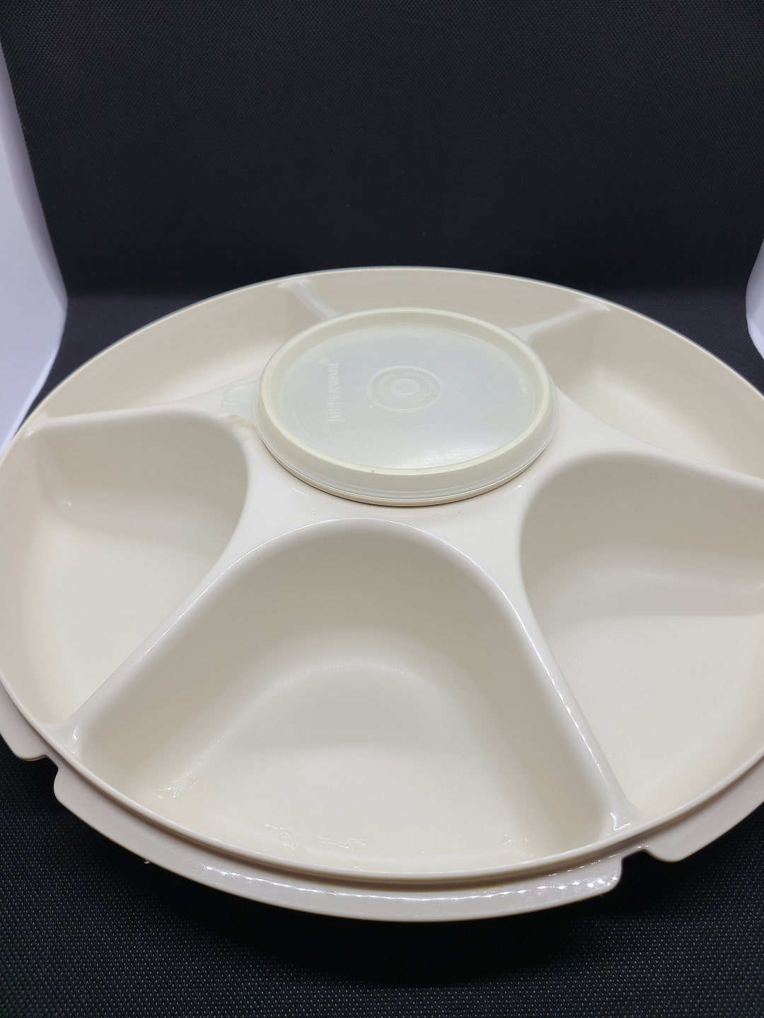 Vintage Tupperware 1666 Divided Serving Tray With Dip Etsy
