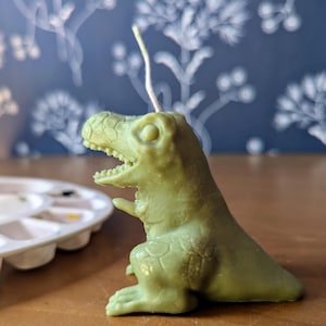 Large Dinosaur Candle to Paint, Kid Adult Party Activity. Large Dinosaur Candle to Paint, Kid Adult Party Activity