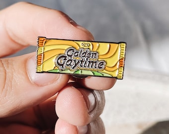 GOLDEN GAYTIME PIN Enamel Pin Gift