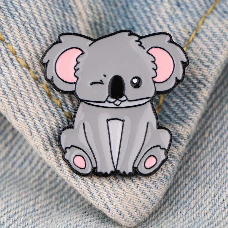Cute Aussie Koala Enamel Pin - Etsy