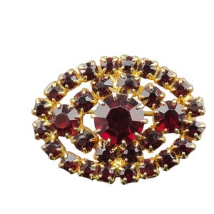Vintage Czech metal brooch with crystals, Czech jewelry, statement jewelry, brooch-pin