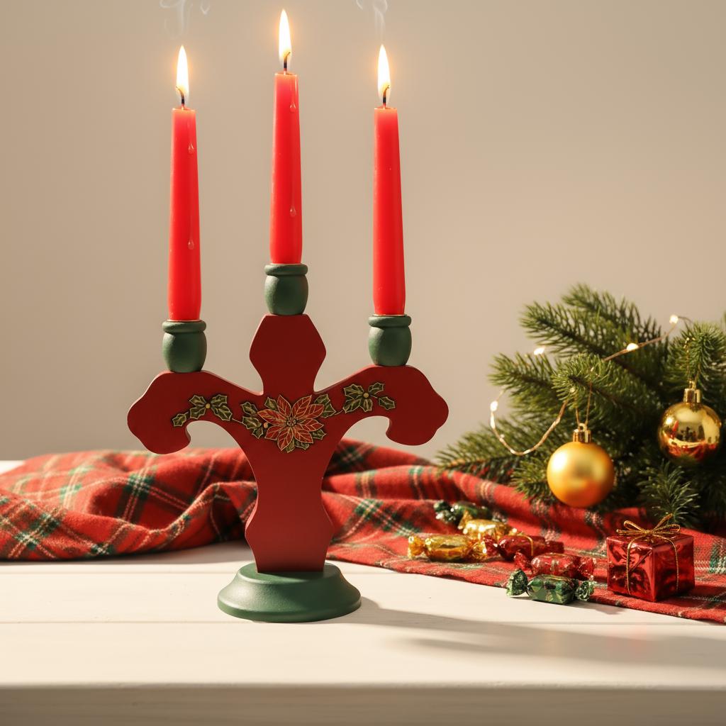 Vintage Swedish Wooden Candleholder