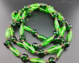 Zeer lange vintage Murano glazen ketting/Boho VintageGlaskralen/Handgemaakte stijl/Lange kralenketting/Murano magie/Italiaans glas/Glaskralen