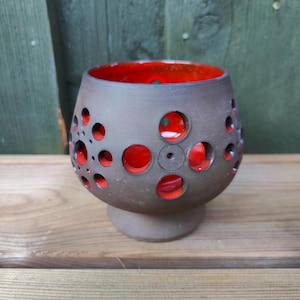 Vintage Töreboda Ceramic Candleholder/Modern Scandinavian pottery/ bowl/ decoration for Christmas/ tealight candle holder