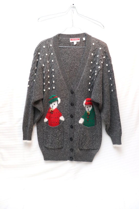 Vintage knitted winter cardigan brand- Rene Derhy 