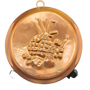 Copper Mold Vintage Rustic Kitchen Wall Hanging Jello Cake Mold, Mother&#39;s Day