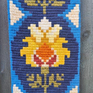 Vintage embroidered wall gobelen, Rustic Theme Scandinavian Hand Woven Wall, Tapestry, Scandinavian style