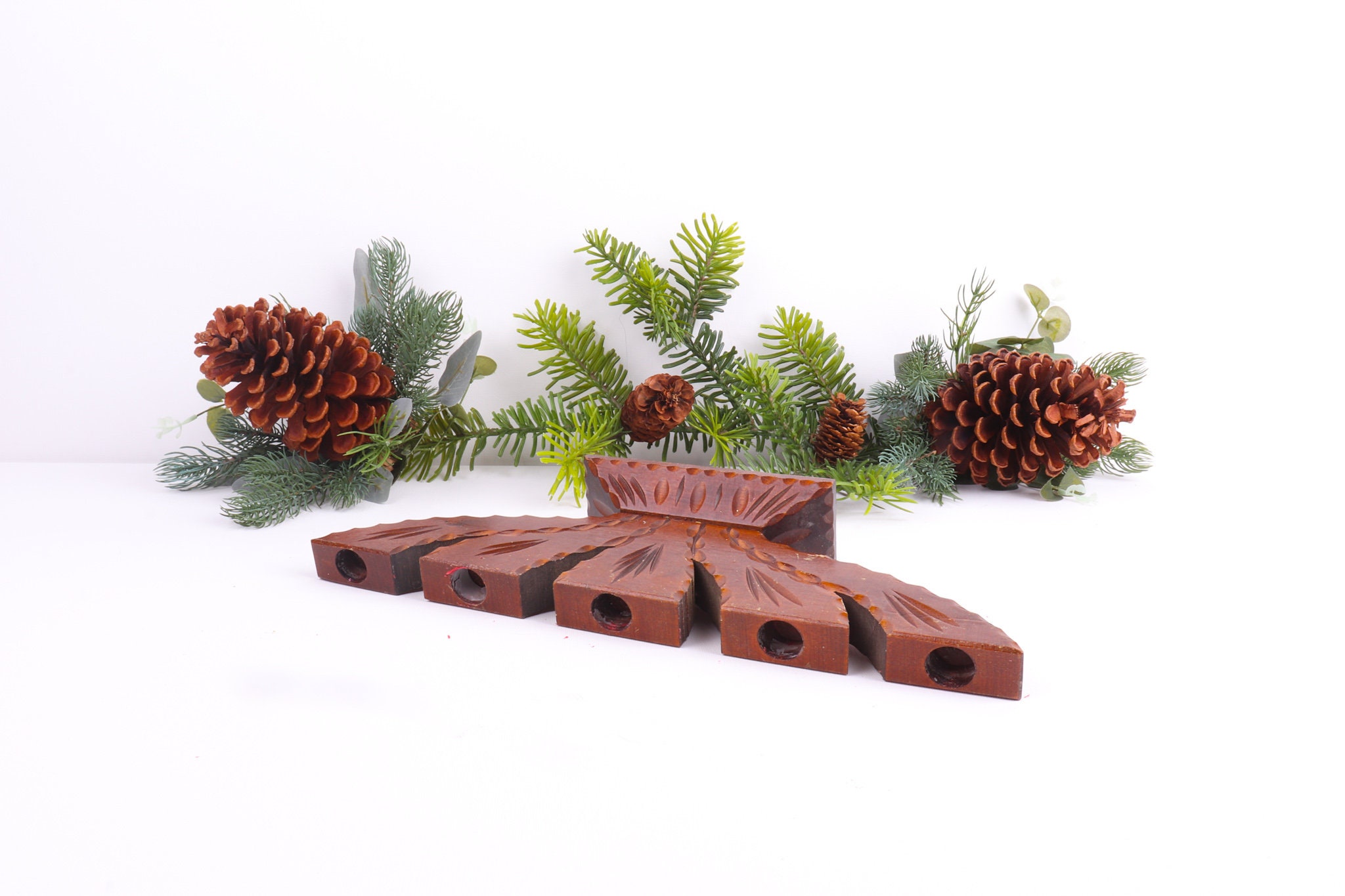 Swedish Wooden Candelabra. Handcrafted Christmas Ornament. Etsy