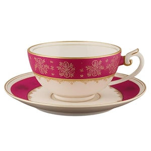 Vintage Riga Porcelain “Laima” Cup and Saucer Set – Set of 6 – Mid-Century USSR Latvia