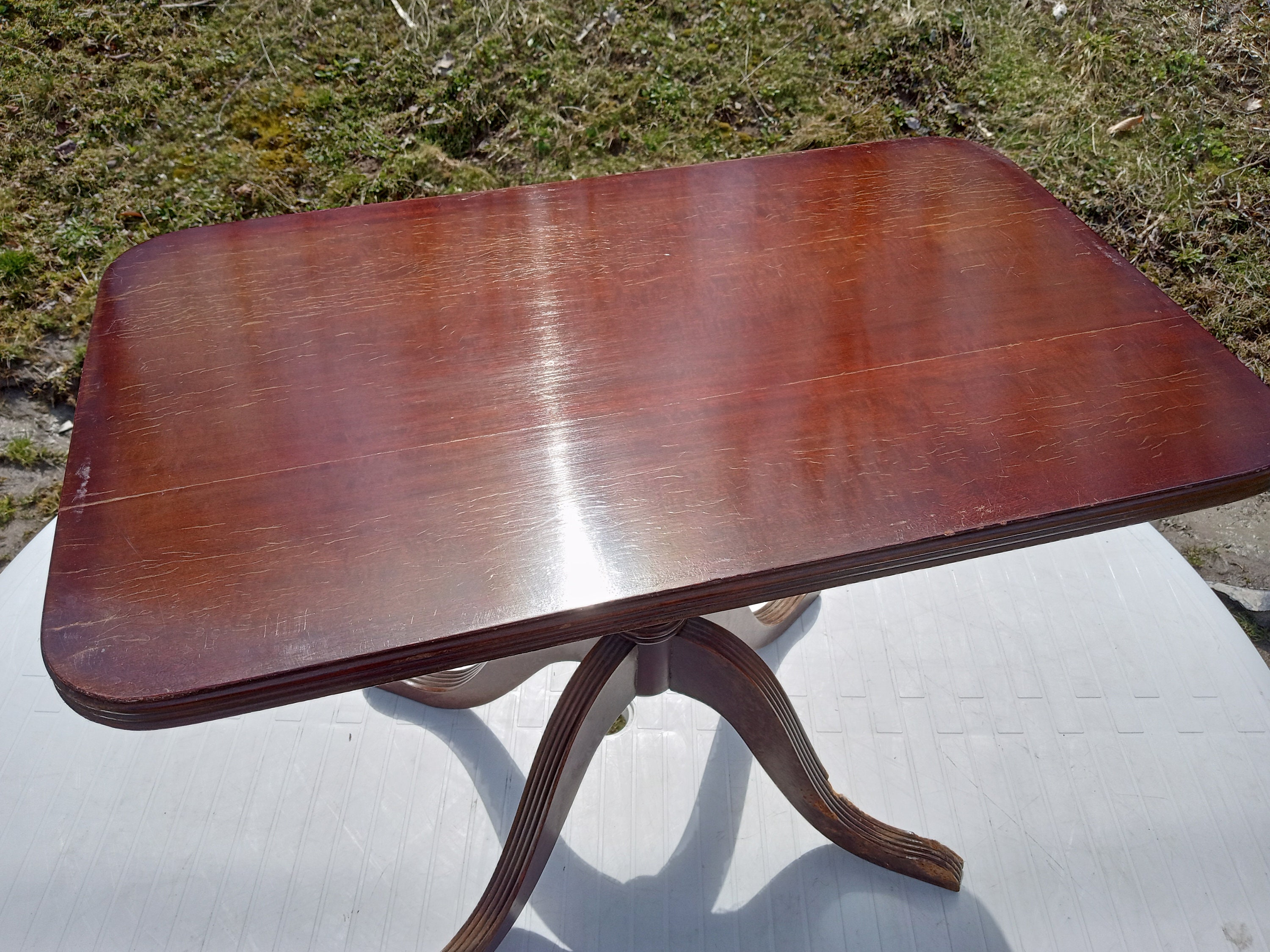 FERGUSON Bros Hoboken Nj Antique Mahogany Wood Georgian Style