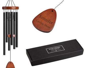 Personalized WINDCHIMES Wind Chime Memorial Sympathy Custom Engraved Home Garden Housewarming Gift for Her Mom Wedding Anniversary Birthday