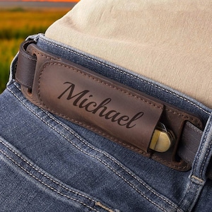 FUNDA DE CUCHILLO DE CUERO PERSONALIZADA PARA CINTURÓN, PORTA CUCHILLOS, ORGANIZADOR, PARA AIRE LIBRE, CAZA, SENDERO, ACAMPAMENTO, REGALO PARA ÉL, PADRE, HOMBRE, CUMPLEAÑOS