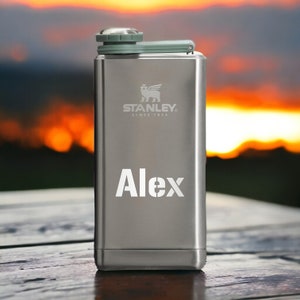 Personalized Stanley Flask Classic Custom Engraved Groomsmen Fathers Day Gifts for Dad Men Him Son Her Mom Women Bridesmaid Wedding Birthday