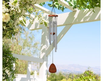 Personalized WINDCHIMES Wind Chimes Custom Engraved Memorial Gifts Outdoor Home Garden Backyard Patio Housewarming Mom Dad Her Women Him 26"